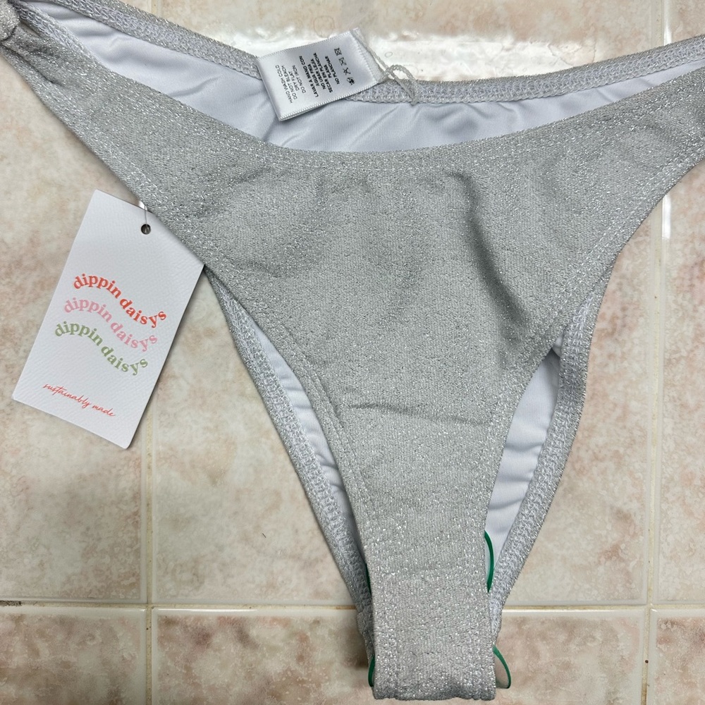 Dippin' Daisy's Silver Shimmery Bikini Bottom